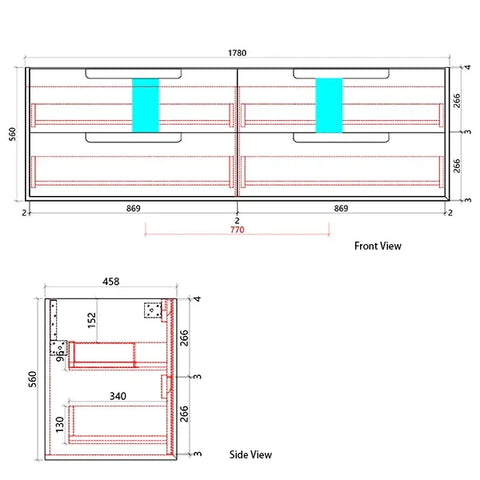 BV09WH Fluted Matte White Wall Hung Vanity - 750 / 900 / 1200 / 1500 (Single Bowl)/ 1500 (Double Bowls)