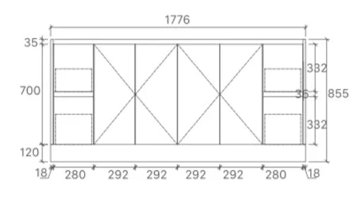BV03 Gloss White Fingerpull Freestanding Vanity - 600 / 750 / 800 / 900 / 1000 / 1200 / 1500 / 1800mm