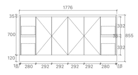 BV03 Gloss White Fingerpull Freestanding Vanity - 600 / 750 / 800 / 900 / 1000 / 1200 / 1500 / 1800mm