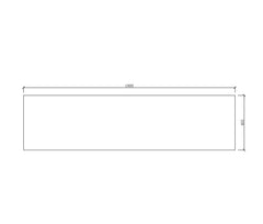 OT Cloudy Silica-Free 20mm thick Solid Surface Flat Vanity Top - Various Sizes