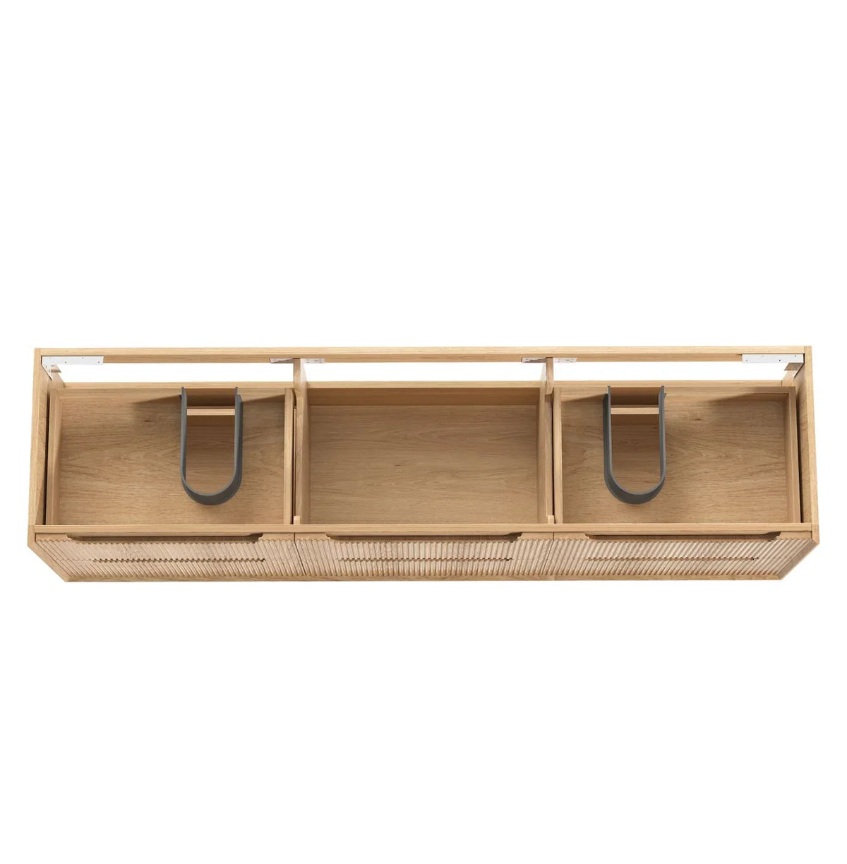 BV43WH Natural Oak Fluted Wall Hung Vanity - 600 / 750 / 900 / 1200 / 1500 / 1800mm