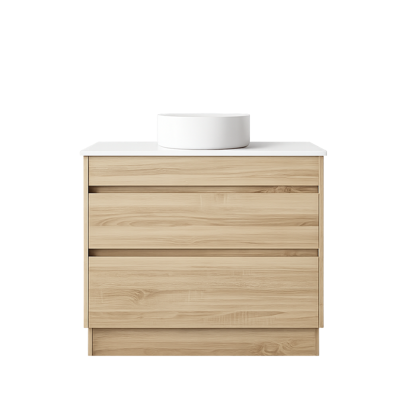 BV04 Natural Oak Freestanding Vanity - 600 / 750 / 900 / 1200 / 1500mm