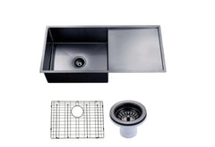 Single Bowl with Drainer Topmount/Undermount Kitchen Sink 960x450mm - Various Colours