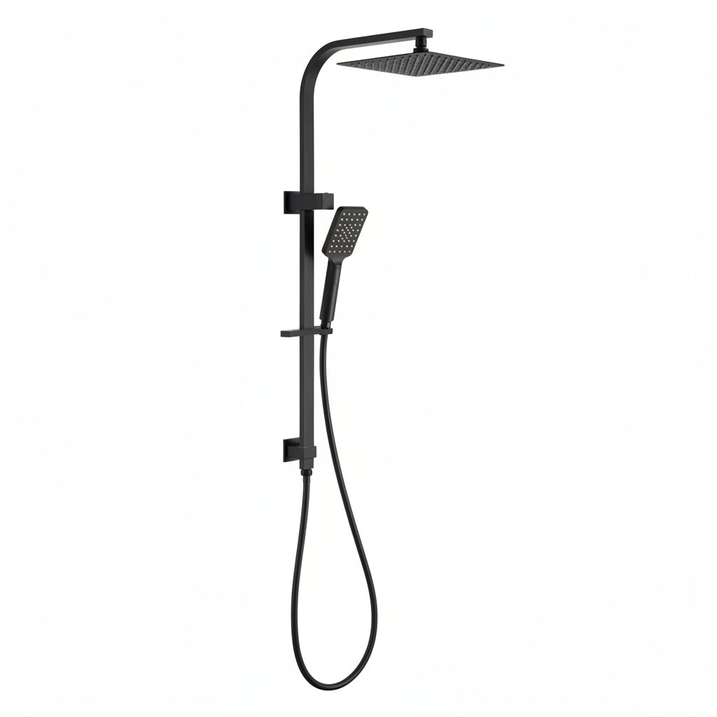 Metro Square Dual Shower Rail - Various Colours
