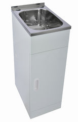 Laundry Trough & Cabinet 20L Stainless Steel/White - 310x505mm