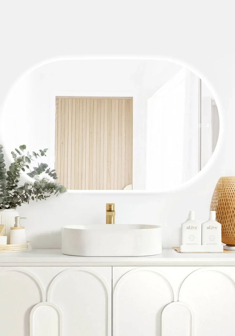 Oval LED Mirror Backlit 1200/1500/1800x750mm - Various Colors Frame