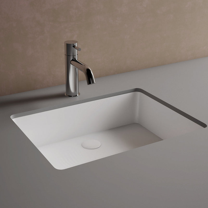 MBS Edge Rectangular Undermount Ceramic Basin 555 x 350mm