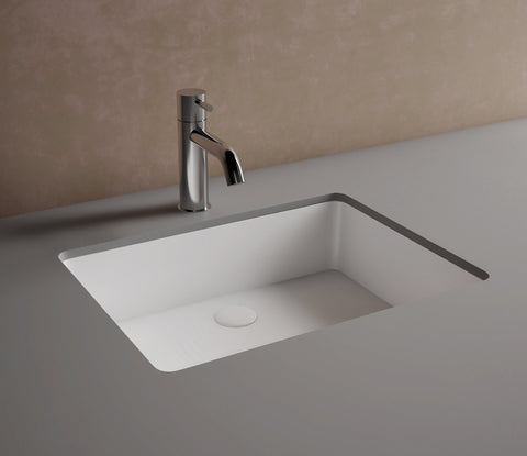 MBS Edge Rectangular Undermount Ceramic Basin 555 x 350mm