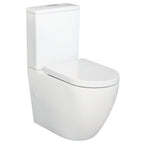 Short Projection Back To Wall Tornado Rimless Flush Toilet Suite with Soft Close Seat - White (4 Star)