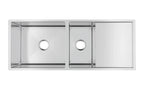 Double Bowls with Drainer Undermount/Topmount Kitchen Sink 1160x460mm -Stainless Steel