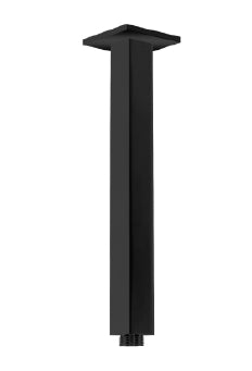 Black Square Shower Dropper / Ceiling Arm - 300mm (Stock Clearance)