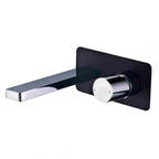 Zenon Wall Basin Mixer (WMSC 13 BLK/CP) Black & Chrome - Stock Clearance
