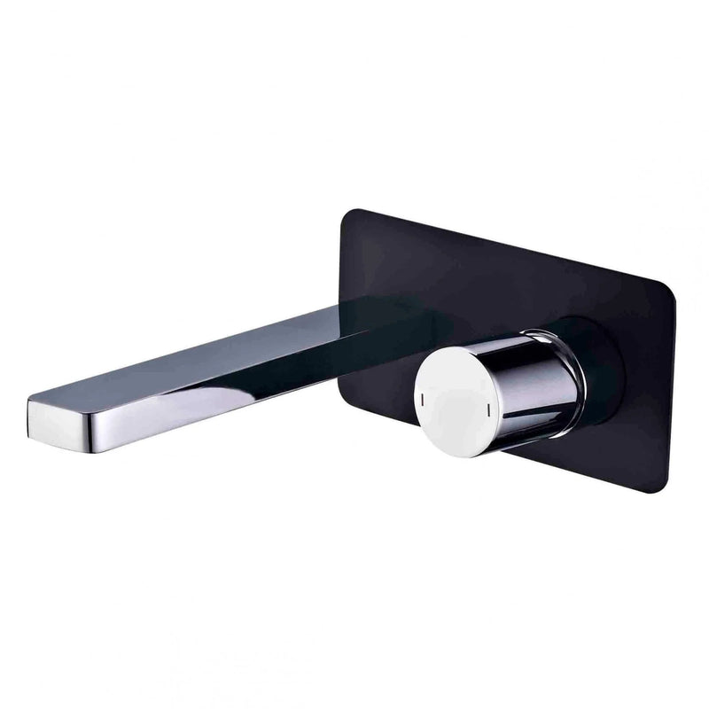 Zenon Wall Basin Mixer (WMSC 13 BLK/CP) Black & Chrome - Stock Clearance