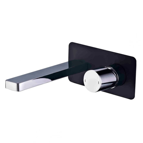 Zenon Wall Basin Mixer (WMSC 13 BLK/CP) Black & Chrome - Stock Clearance