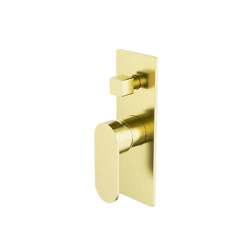 Ecco Shower / Bath Mixer with Diverter (Rectangle Backplate) - Various Colours