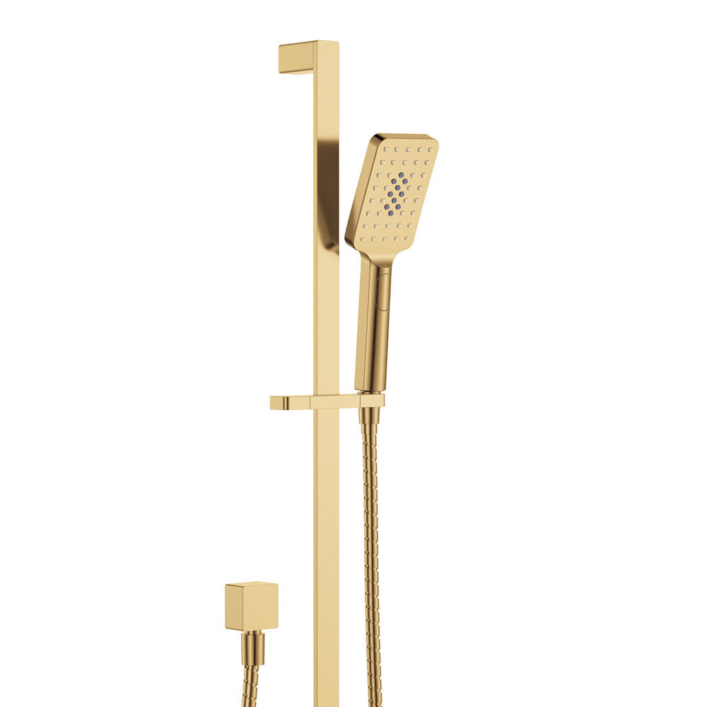Single Shower Rail Brushed Gold - Floor Display Clearance