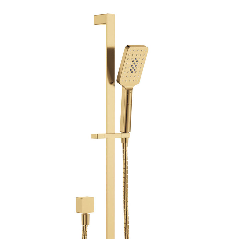 Single Shower Rail Brushed Gold - Floor Display Clearance