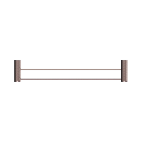 Opal Cross Hatched Double Towel Rail 600mm / 800mm - Various Colours
