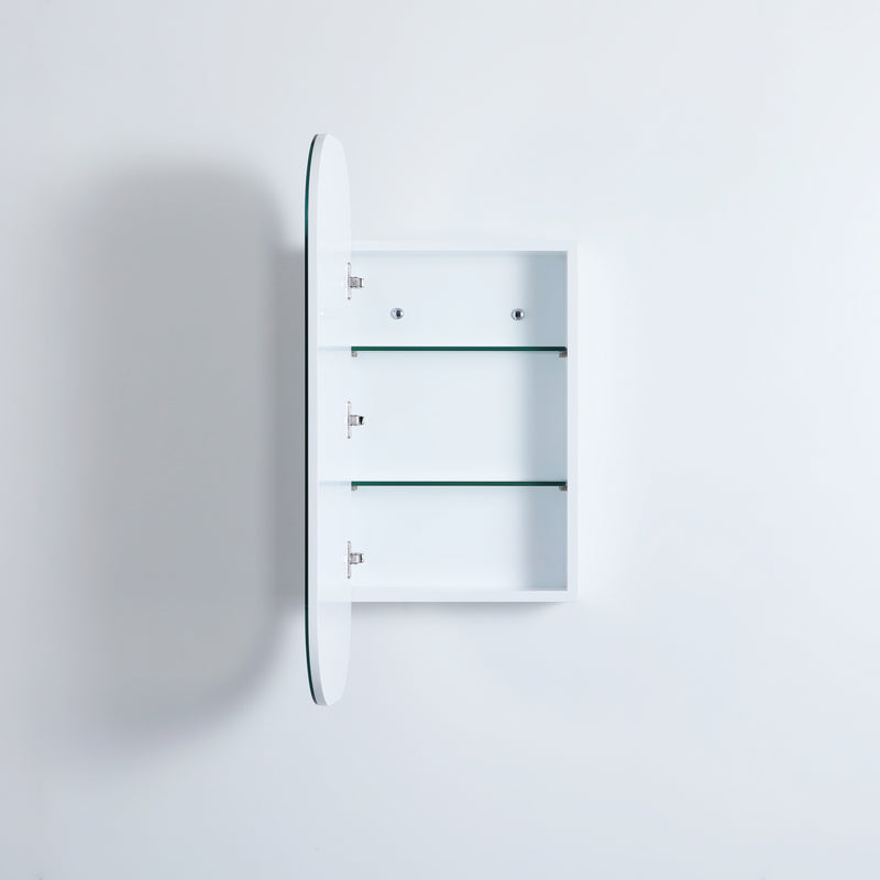 Soft Square Mirror Cabinet Pencil Edge 600x900mm - White (Floor Display Clearance)