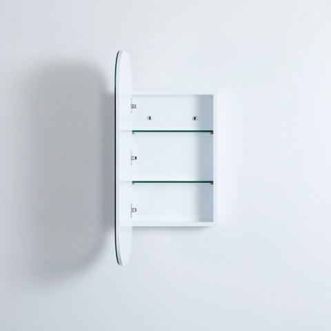 Soft Square Mirror Cabinet Pencil Edge 600x900mm - White (Floor Display Clearance)
