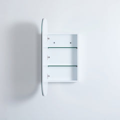 Soft Square Mirror Cabinet Pencil Edge 600x900mm - White (Floor Display Clearance)