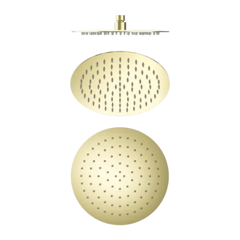 Thin Round Overhead Shower Head 250mm (Stainless Steel Made) - Various Colours