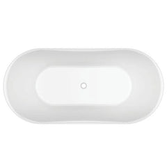 Oxford Freestanding Bath with Overflow 1700x800mm - Gloss White