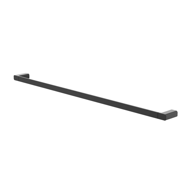 Black Square Single Towel Rail 600mm long (6024) - Stock Clearance