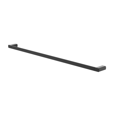 Black Square Single Towel Rail 600mm long (6024) - Stock Clearance