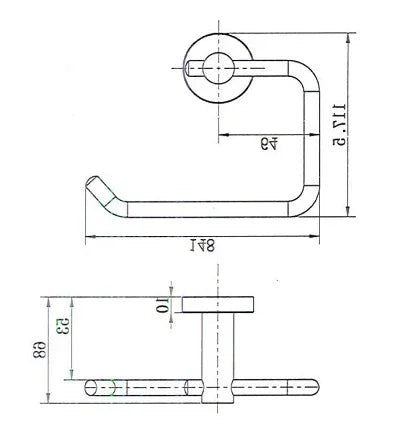 Round Toilet Roll Holder - Various Colours
