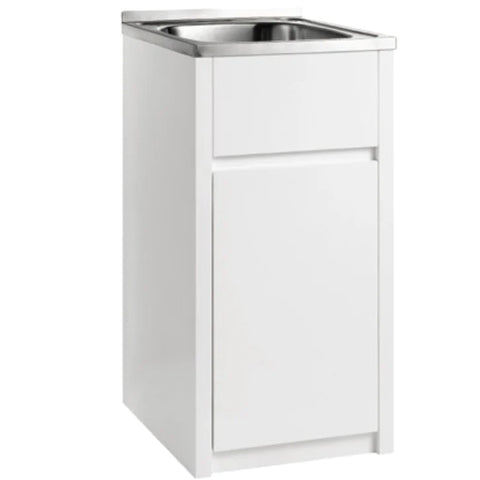 Laundry Trough & PVC Cabinet 455x555mm / 600x500mm - Gloss White