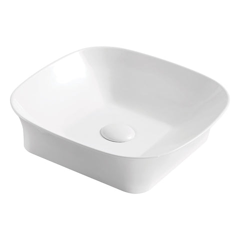 Chloe Above Counter Ceramic Basin 400x400mm - Gloss White (Floor Display Clearance)