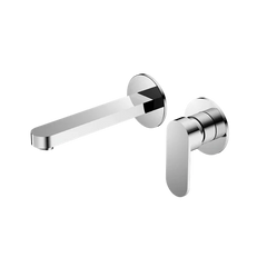 WBM14 Ecco Oval Wall Basin/Bath Mixer Set (Separate Backplate) with Spout - Various Colours