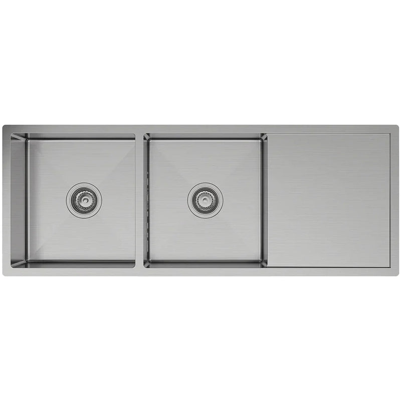 Double Bowls with Drainer Undermount/Topmount Kitchen Sink 1160x460mm - Various Colours