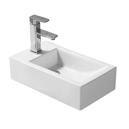 Xenon Gloss White Wall Hung Ceramic Basin 400x200mm