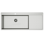 Mega 1200x500x250mm Single Bowl with Drainer Topmount Tap Landing Kitchen Sink