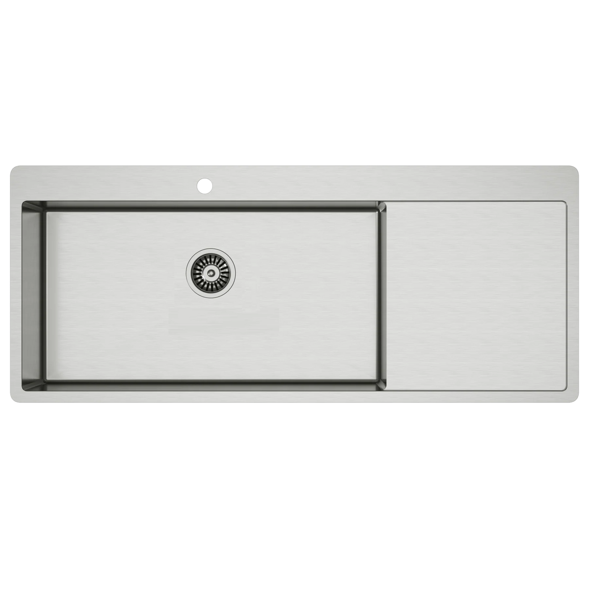 Mega 1200x500x250mm Single Bowl with Drainer Topmount Tap Landing Kitchen Sink