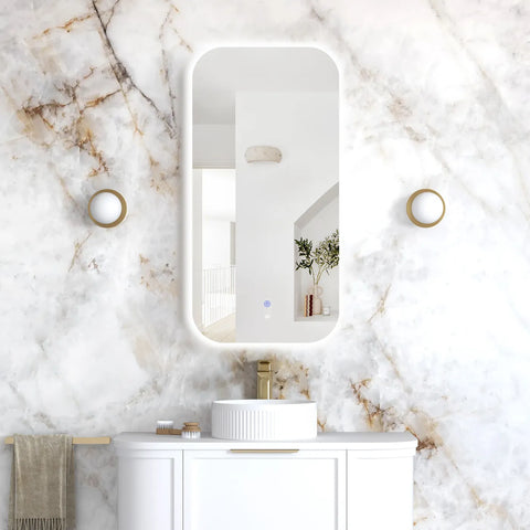 Soft Square LED Mirror Touchless 450x900mm - Frameless / Framed