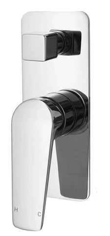 SMD12 Soft Square Shower / Bath Mixer with Diverter - Various Colours