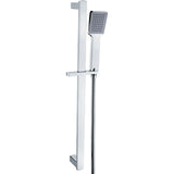 Square Single Shower Rail Chrome - Floor Display Clearance