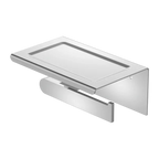 Nero Bianca Toilet Roll Holder with Shelf - Various Colours