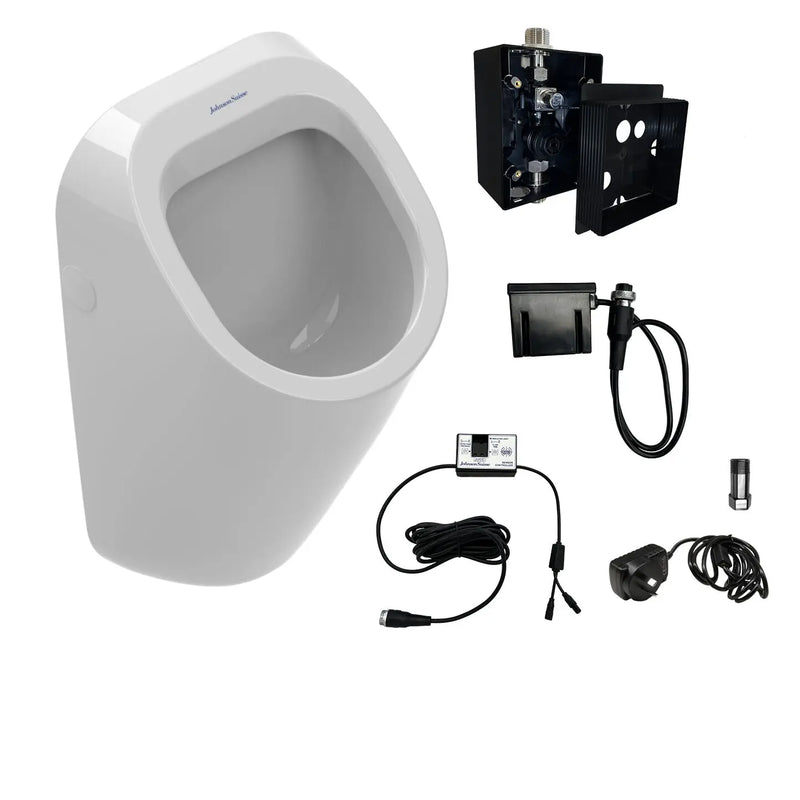Volvo Wall Hung Urinal with Sensor Flush Plate- Gloss White