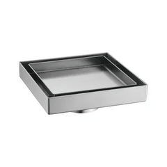 Low Profile Square Tile Insert Shower Floor Waste 133x133mm - Various Colours