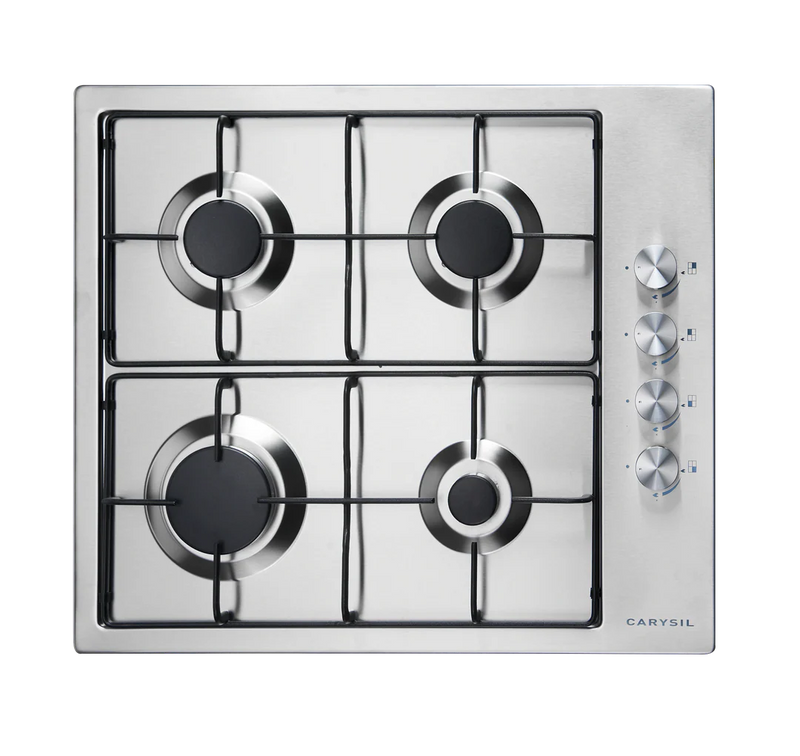 Carysil Built-In Stainless Steel 4 Burner Gas Hob - Various Colours