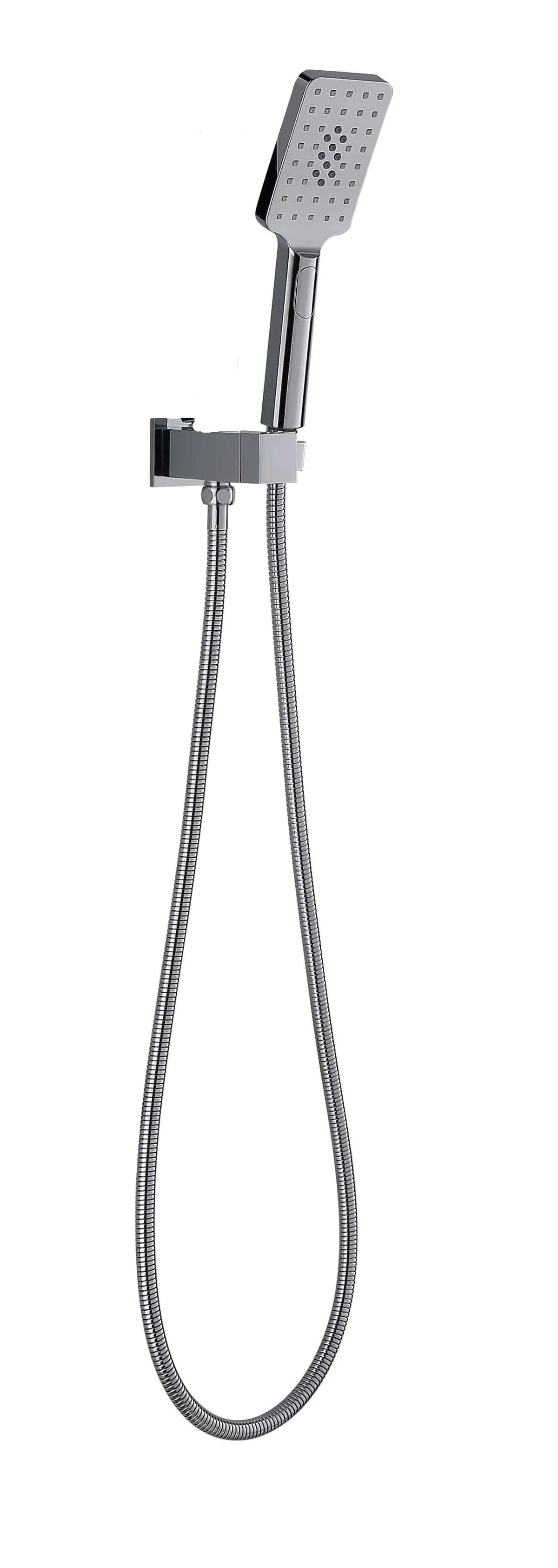 Soft Square Hand Shower On Holder - Various Colours