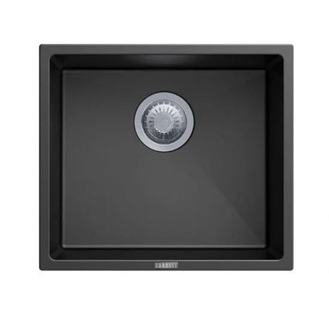 Granite Black Single Bowl Undermount / Topmount Sink 457x406mm - Various Colours