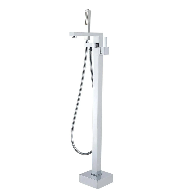 Square Freestanding Bath Mixer/Filler with Hand Shower Set - Various Colours