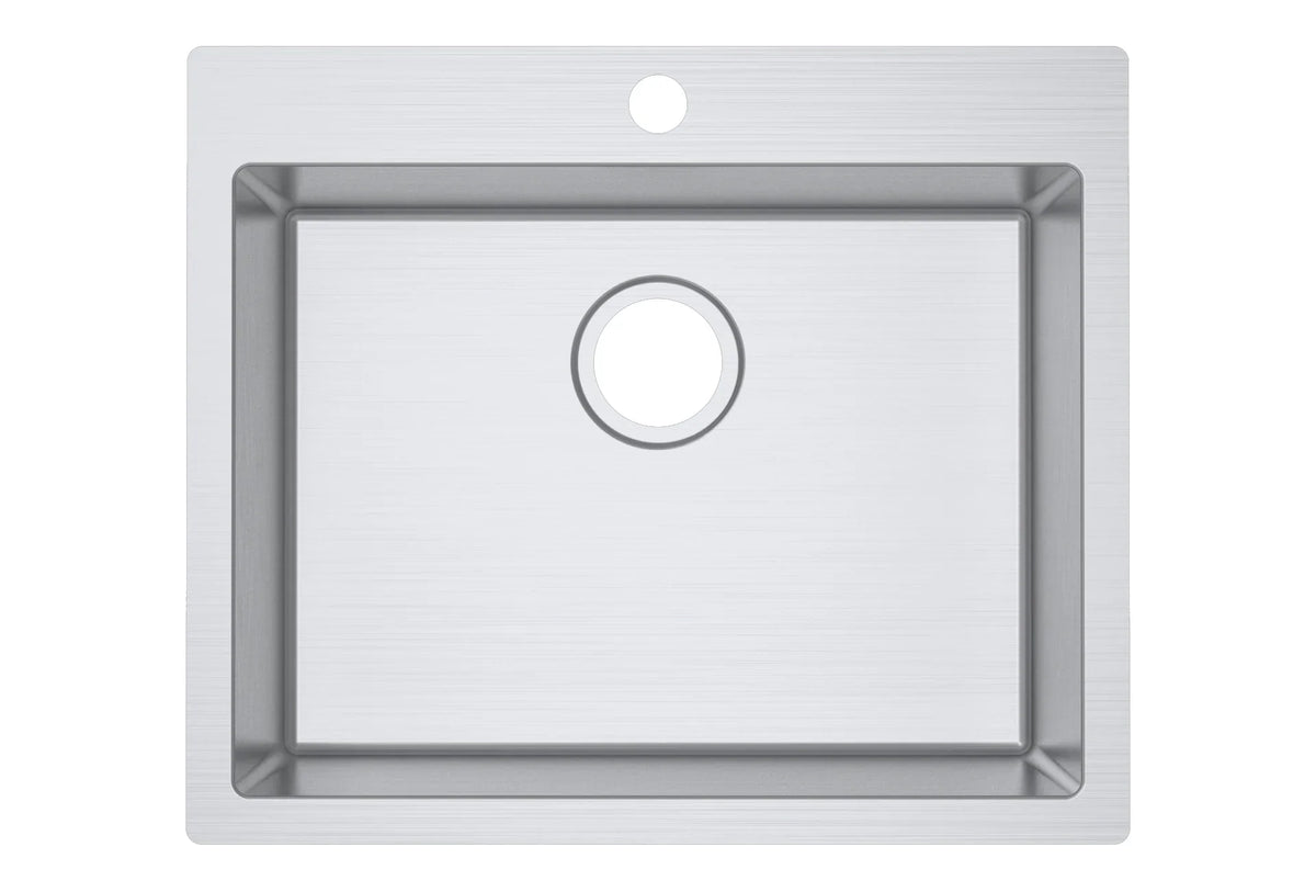 Single Bowl Topmount Kitchen / Laundry Sink With Tap Hole 706x512mm / 606x512mm / 510x510mm / 350x510mm- Stainless Steel
