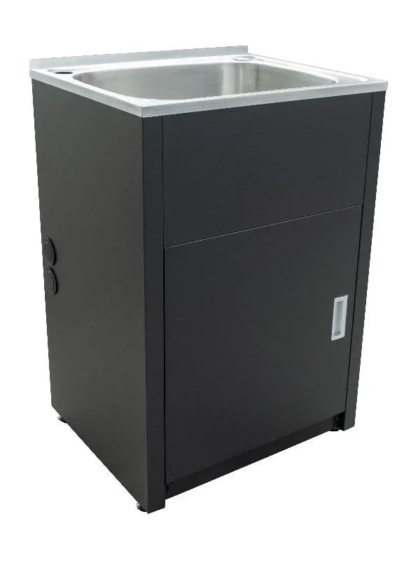 Laundry Trough & Cabinet 45L Stainless Steel/White - 600x500mm