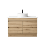 BV10 Dark Oak Fingerpull Freestanding Vanity - 600 / 750 / 900 / 1200 / 1500 / 1800mm